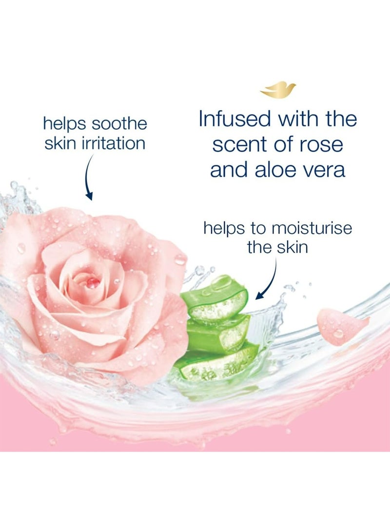 Dove Moisturizing Body Wash & Shower Gel with Rose & Aloe Vera for Soft Skin – 1L Family Size - Image 5